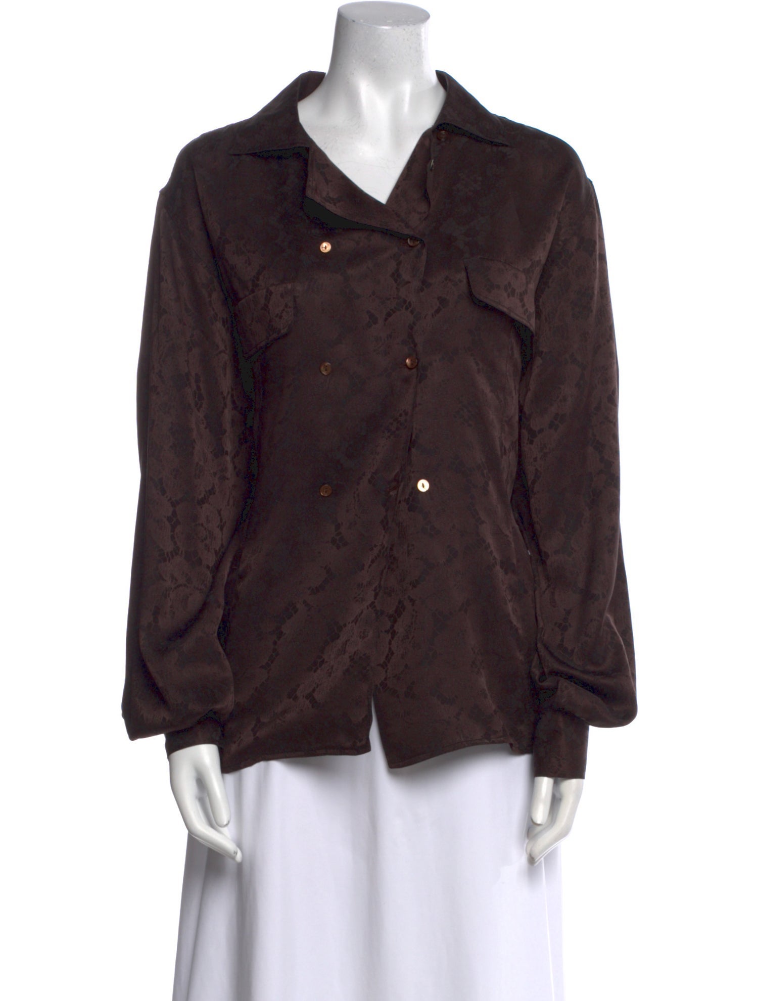 Gucci Vintage Late 1970's - Early 1980's Button-Up Top