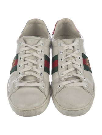 Gucci Web Accent Leather Sneakers