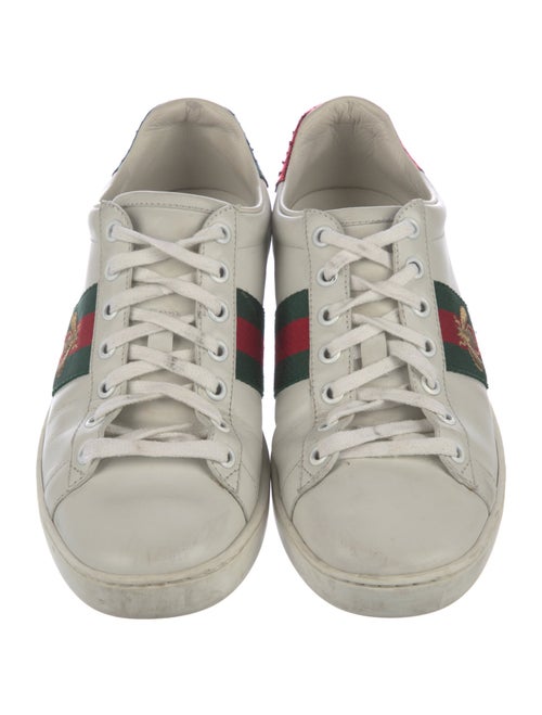 Gucci Web Accent Leather Sneakers