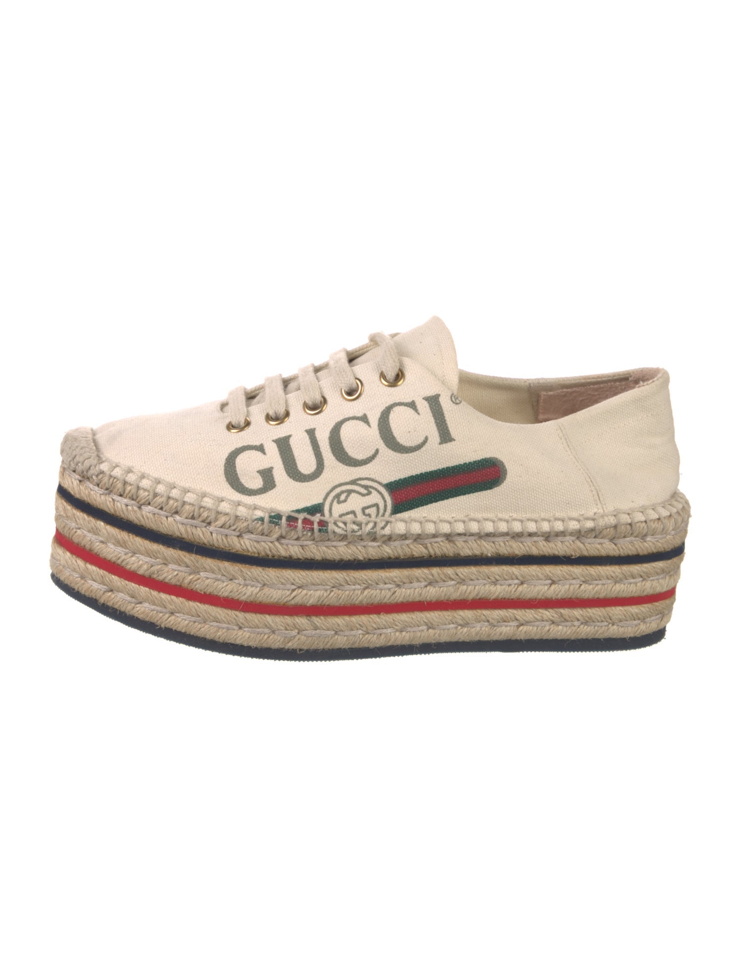 Gucci Interlocking G Logo Canvas Espadrille Sneakers