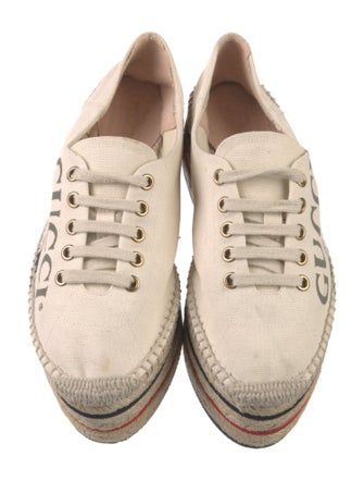 Gucci Interlocking G Logo Canvas Espadrille Sneakers