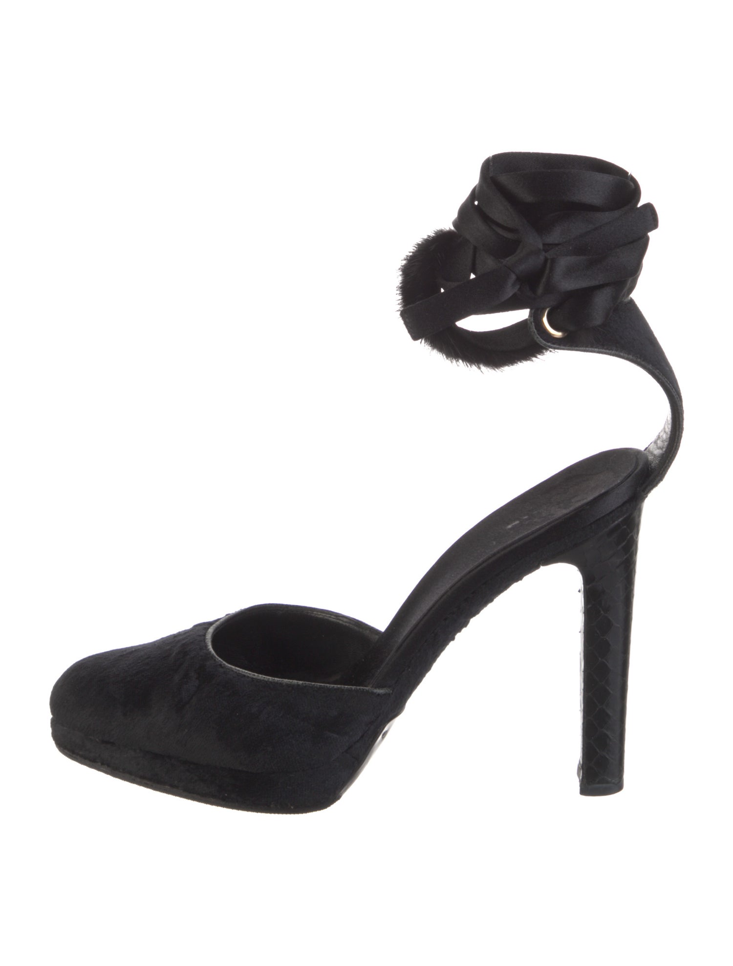 Gucci Ponyhair Fur Trim D'Orsay Pumps