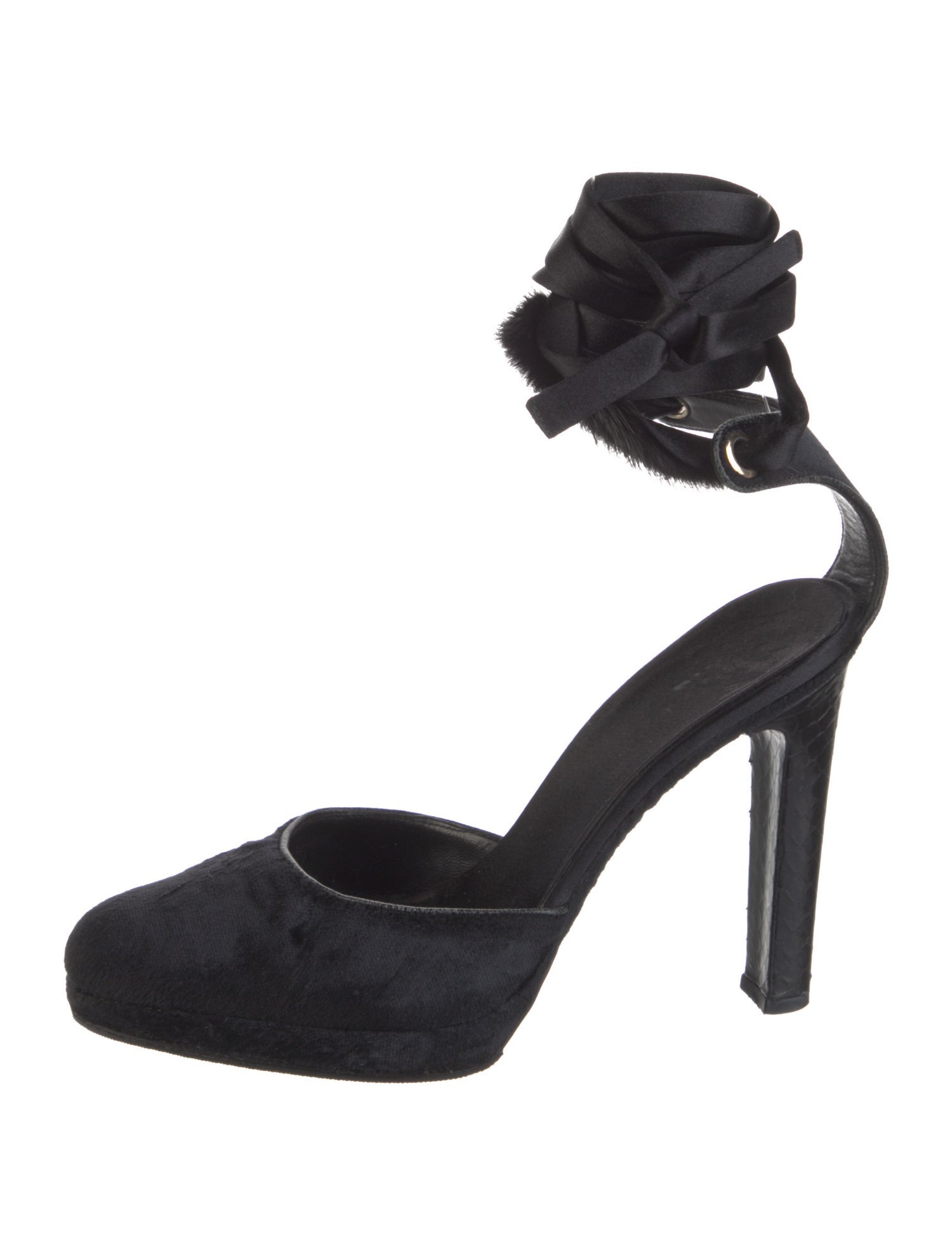 Gucci Ponyhair Fur Trim D'Orsay Pumps