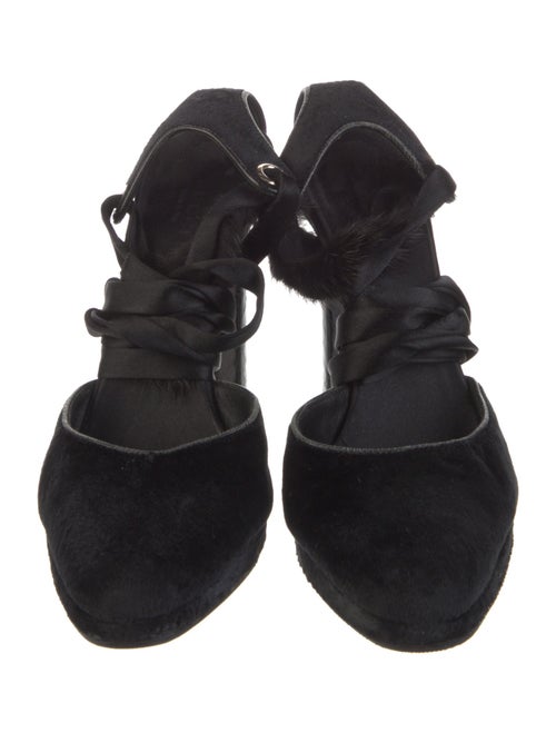 Gucci Ponyhair Fur Trim D'Orsay Pumps