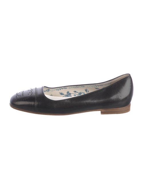 Gucci Interlocking G Logo Leather Ballet Flats