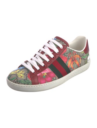 Gucci Flora Print Grosgrain Trim Sneakers