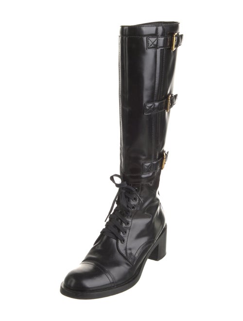 Gucci Patent Leather Combat Boots