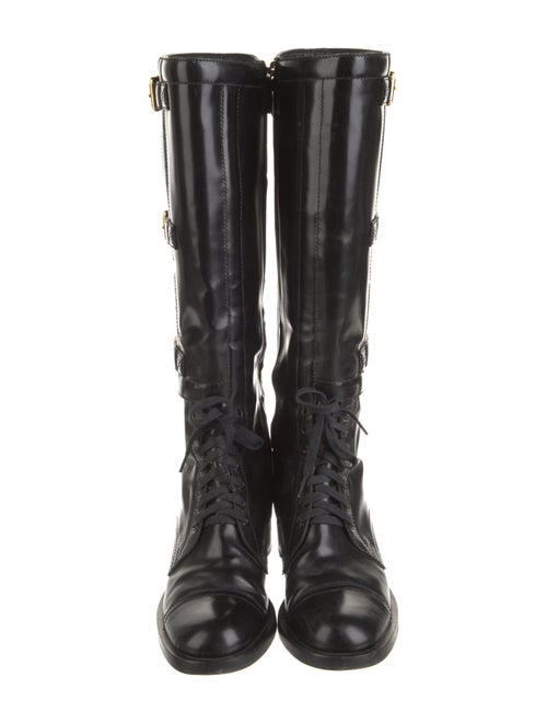 Gucci Patent Leather Combat Boots
