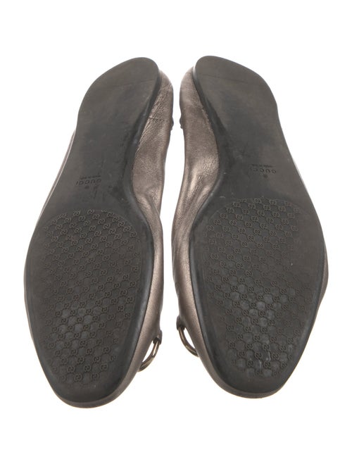Gucci Horsebit Accent Leather Ballet Flats