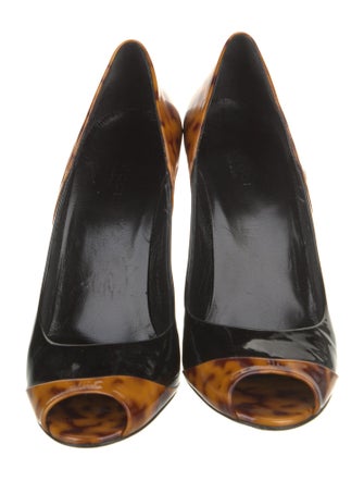 Gucci Patent Leather Animal Print Pumps