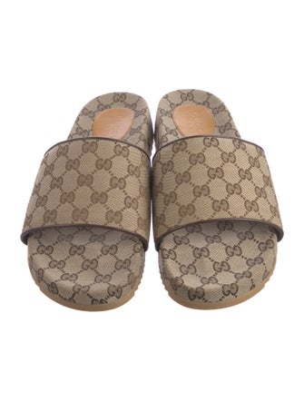 Gucci GG Canvas Canvas Slides