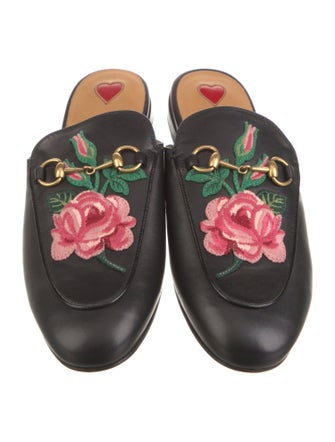 Gucci Horsebit Accent Leather Mules
