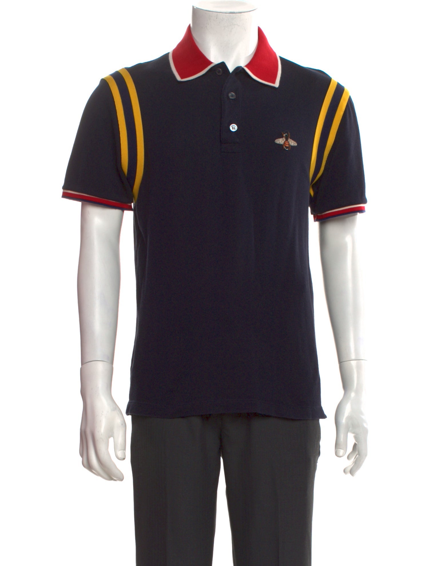 Gucci Sylvie Web Accent Collar Polo Shirt