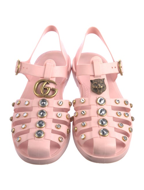 Gucci Running GG Logo Rubber Slingback Flats