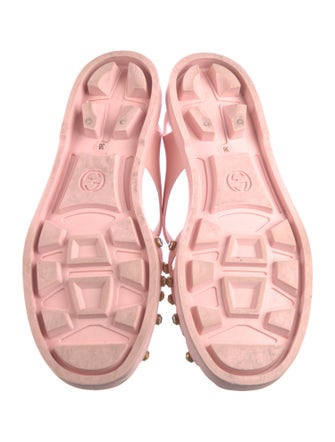 Gucci Running GG Logo Rubber Slingback Flats