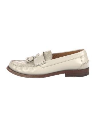 Gucci GG Supreme Tassel Accents Loafers