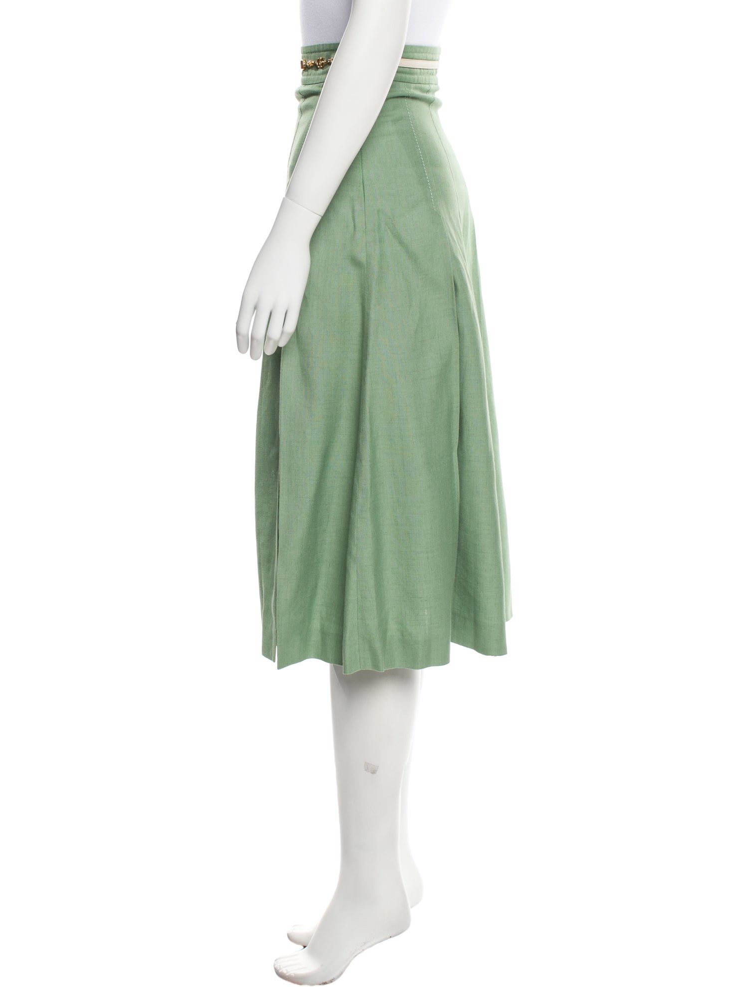 Gucci Chain-Link Accents Midi Length Skirt