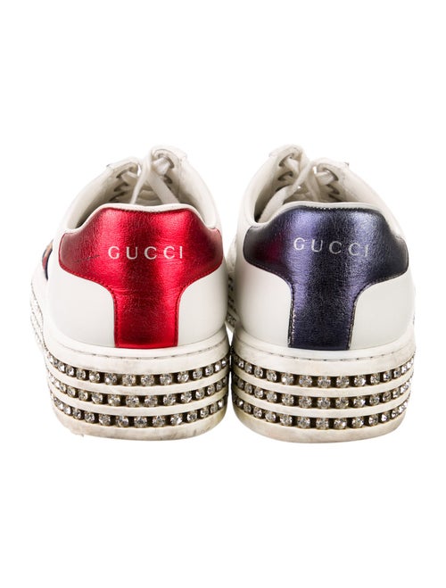Gucci Sylvie Web Accent Leather Sneakers