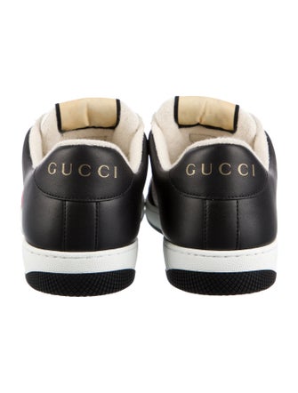 Gucci Web Accent Leather Sneakers