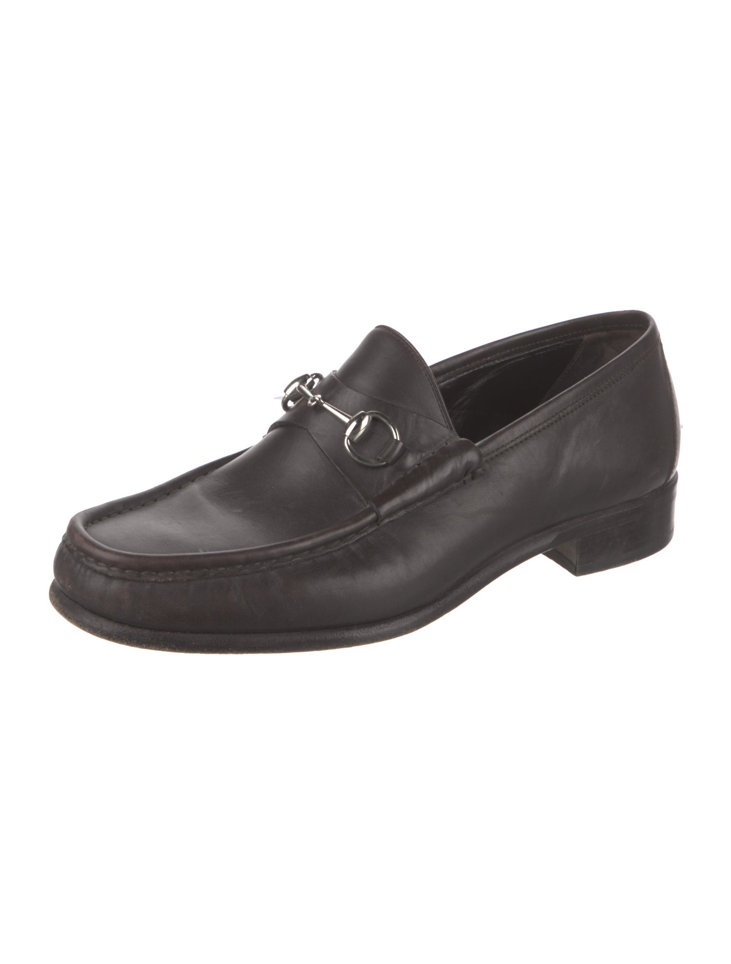 Gucci Horsebit Accent Leather Dress Loafers