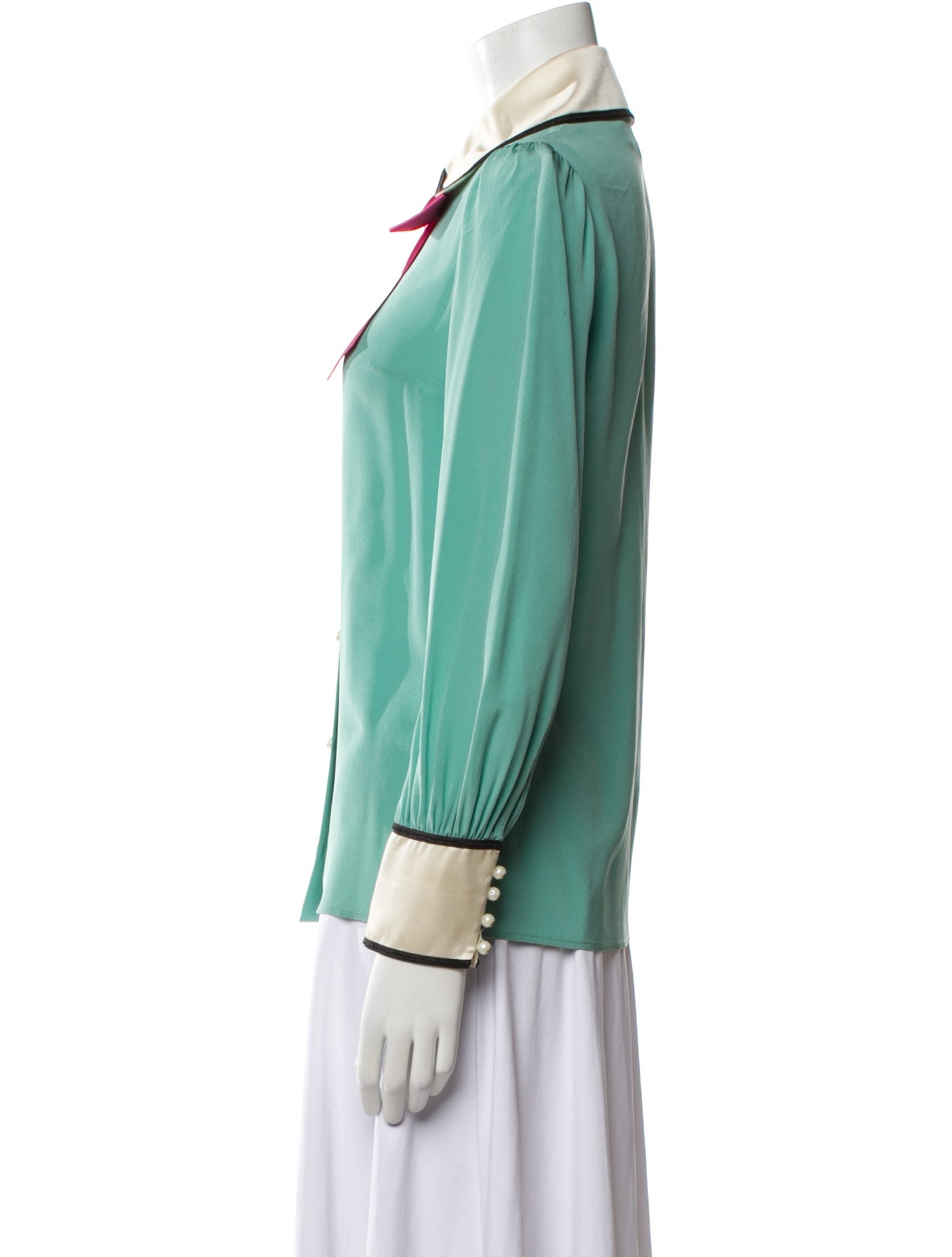 Gucci 2017 Silk Button-Up Top