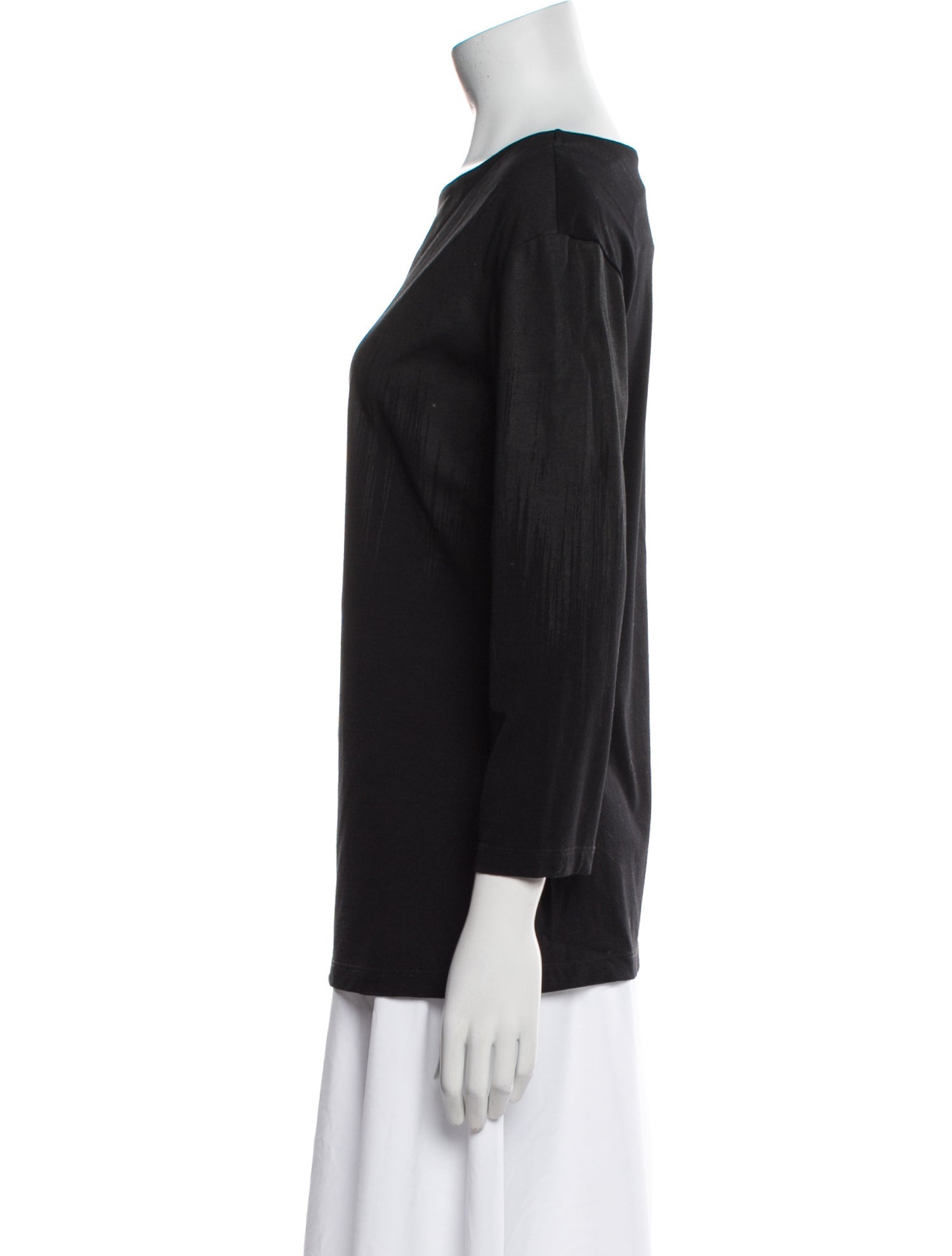 Gucci Bateau Neckline Three-Quarter Sleeve Top