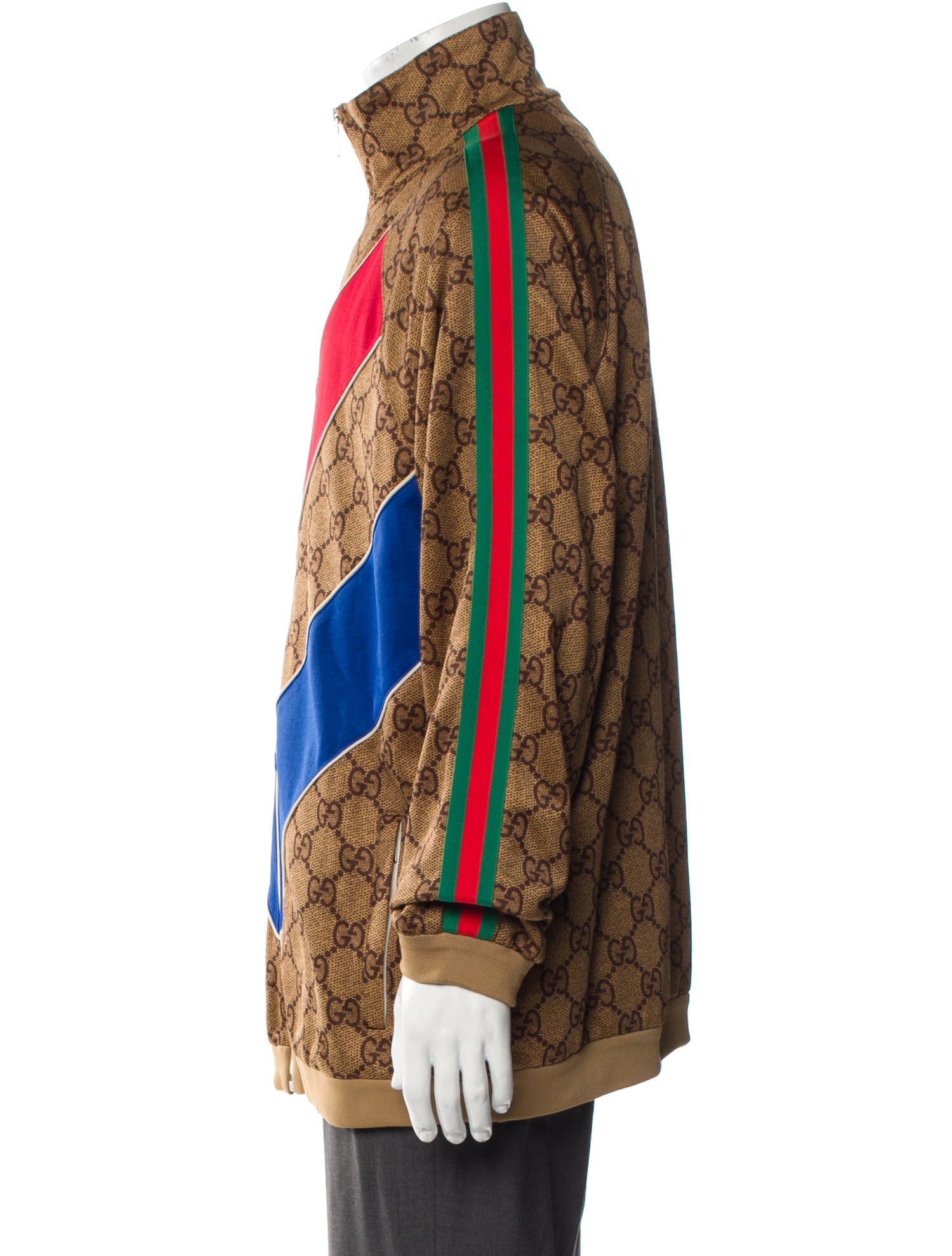 Gucci GG Logo Monogram Track Printed Windbreaker w/ Tags