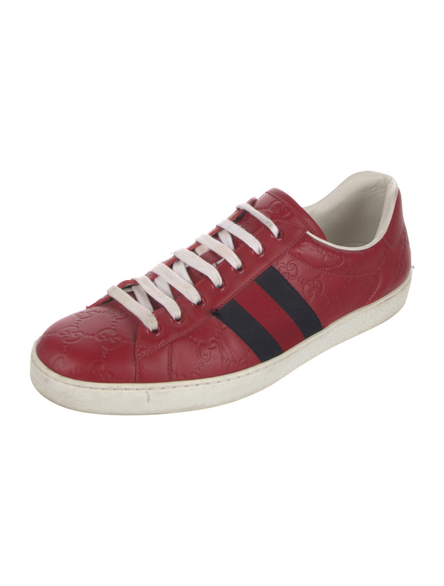 Gucci Sylvie Web Accent Leather Sneakers
