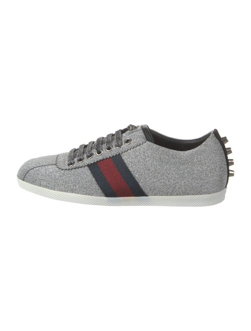 Gucci Sylvie Web Accent Glitter Sneakers