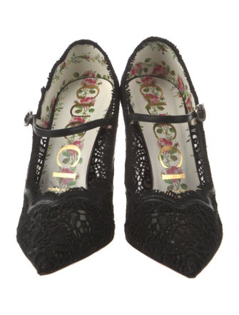 Gucci Lace Lace Pattern D'Orsay Pumps