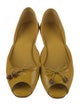 Gucci Patent Leather Bow Accents D'Orsay Flats