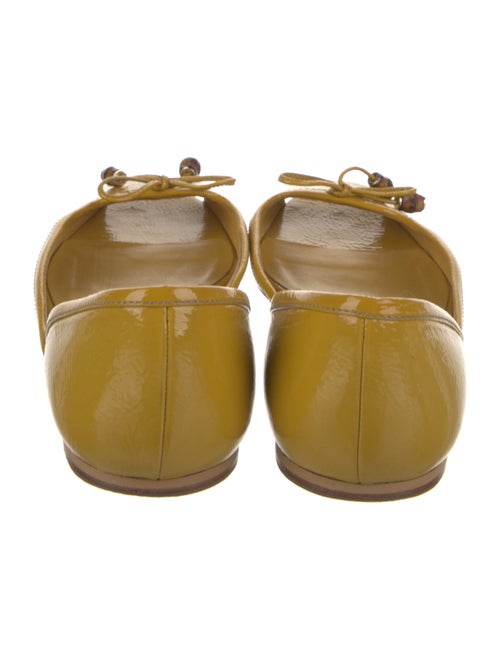 Gucci Patent Leather Bow Accents D'Orsay Flats