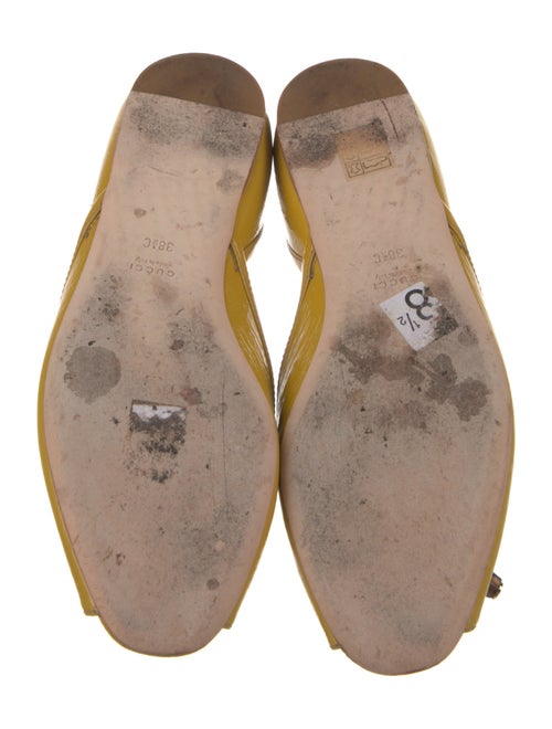 Gucci Patent Leather Bow Accents D'Orsay Flats