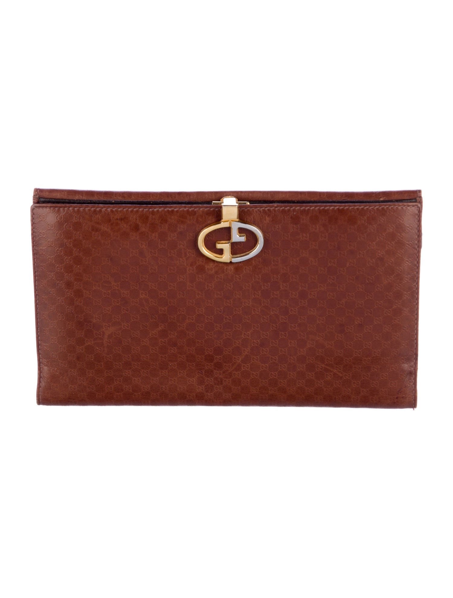 Gucci Vintage Micro GG Monogram Continental Wallet