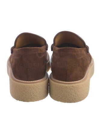 Gucci Interlocking G Logo Suede Loafers