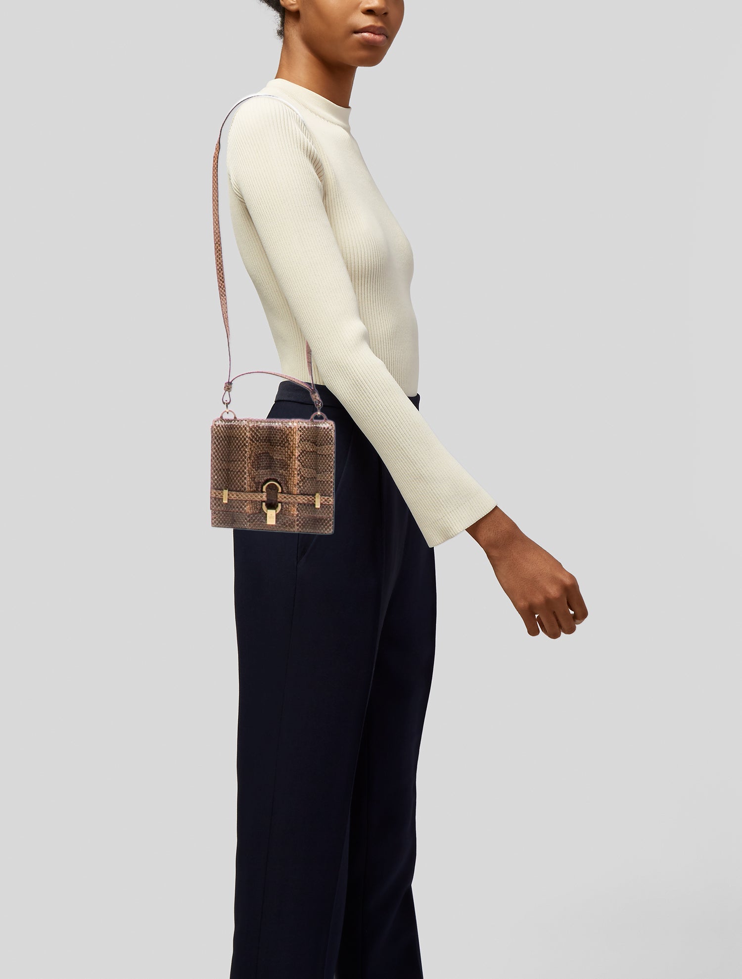 Gucci Python Top Handle Bag