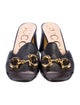 Gucci Horsebit Accent Leather Slides