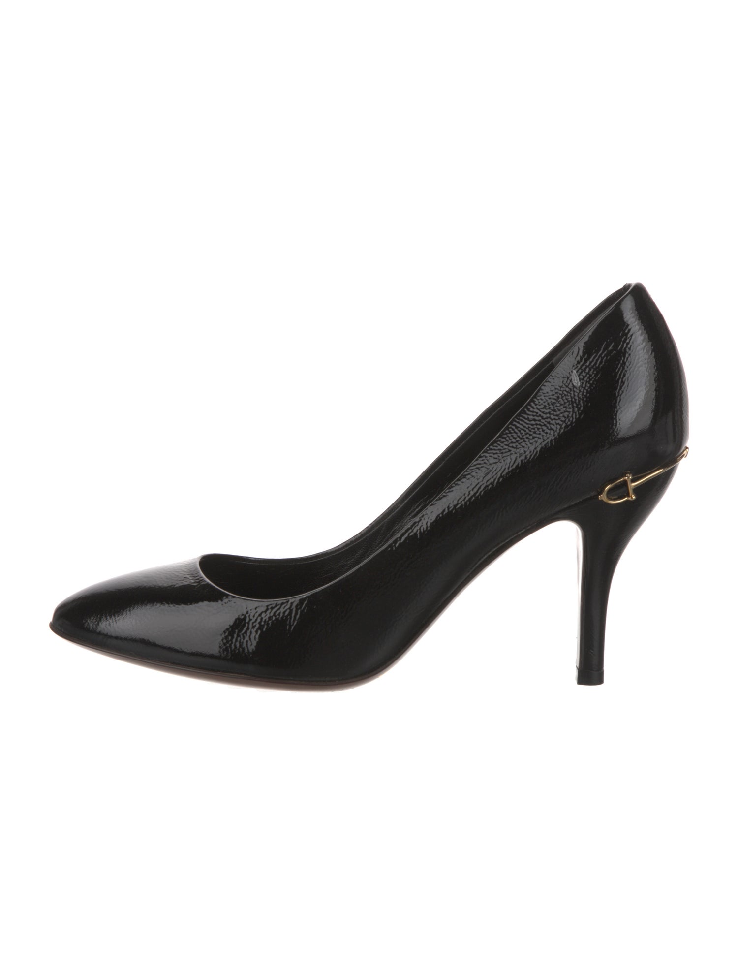 Gucci Hasler Horsebit Accent Patent Leather Pumps