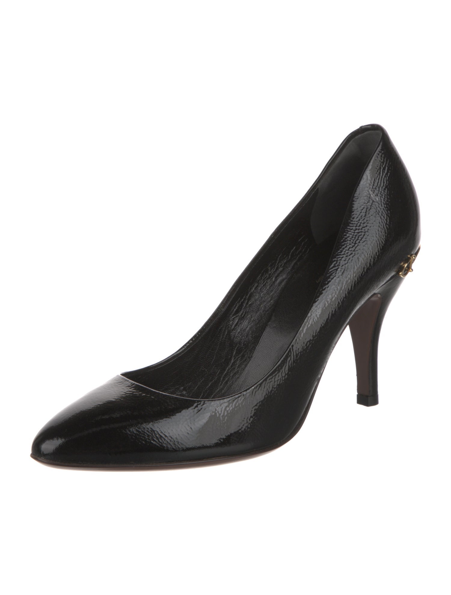 Gucci Hasler Horsebit Accent Patent Leather Pumps