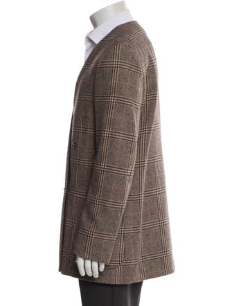 Gucci Wool Plaid Print Blazer