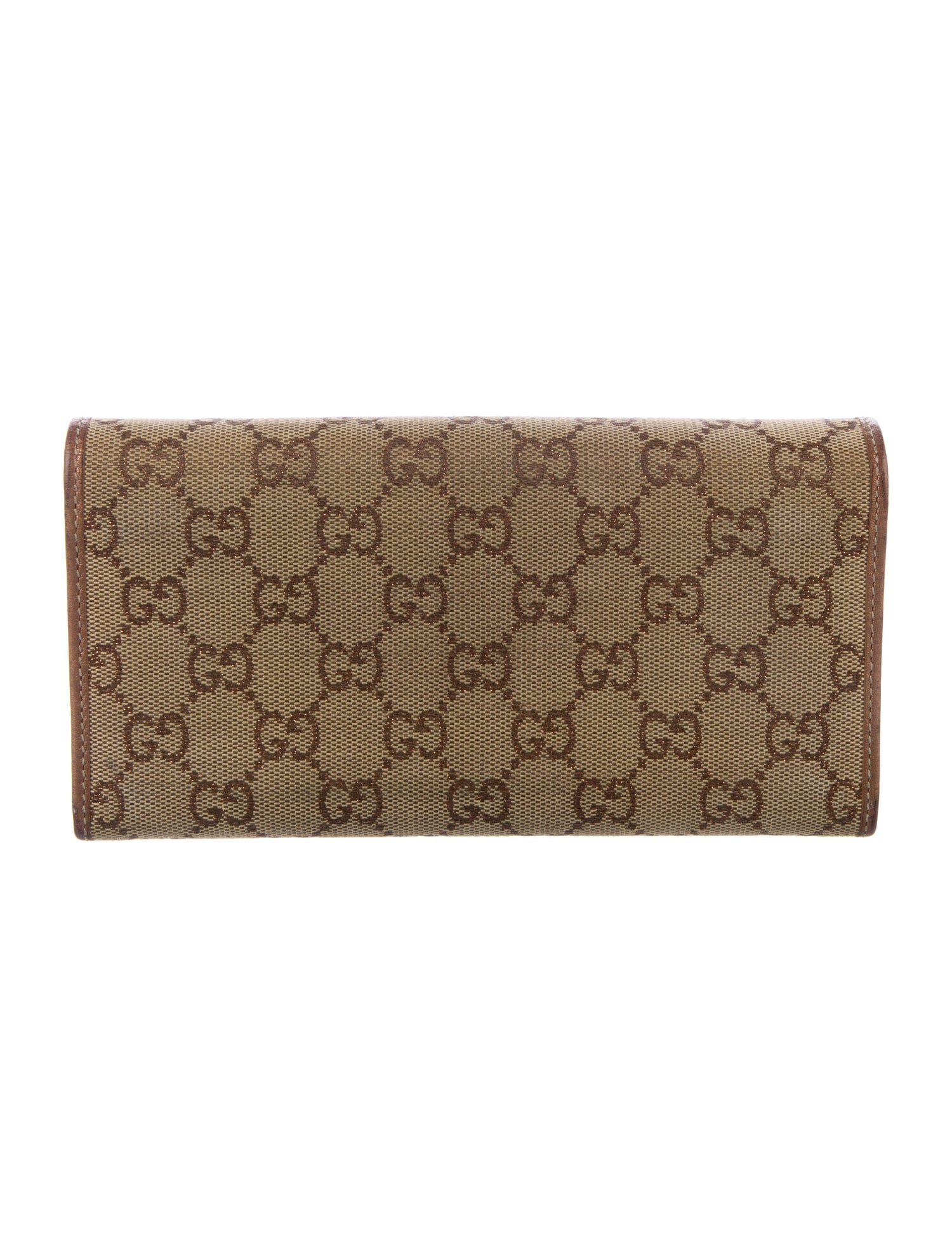 Gucci Interlocking G Logo Canvas Continental Wallet