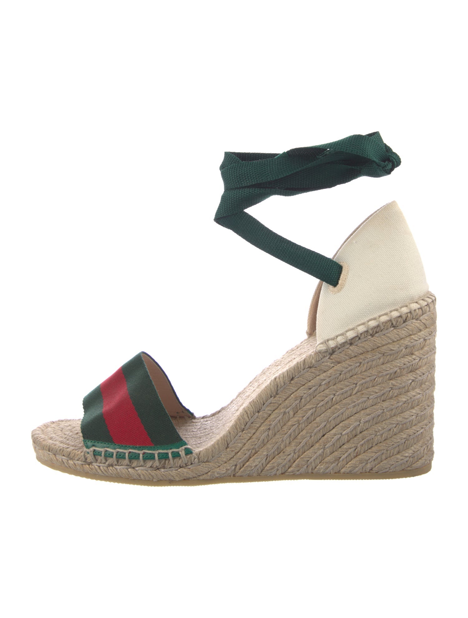 Gucci Web Accent Jute Espadrilles