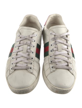 Gucci Web Accent Leather Sneakers