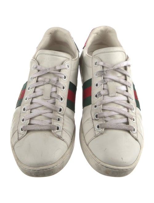 Gucci Web Accent Leather Sneakers