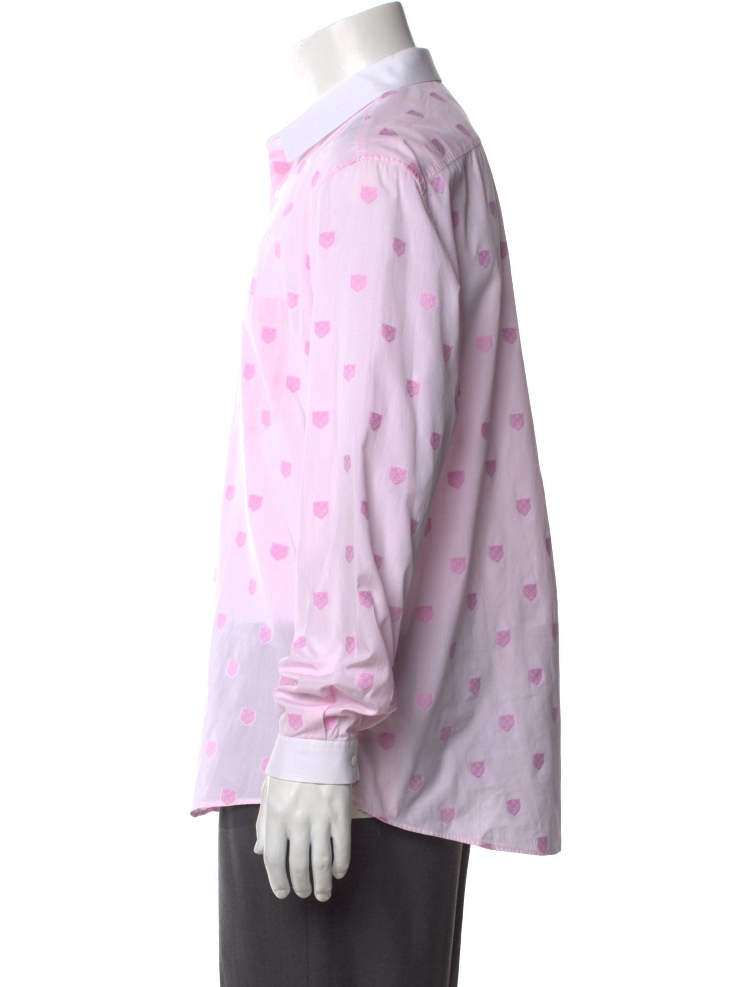 Gucci 2017 Feline Head Accent Dress Shirt