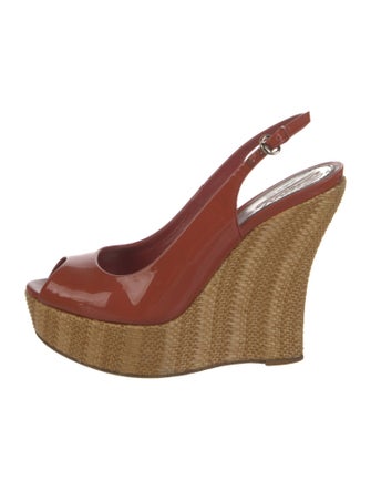 Gucci Hasler Horsebit Accent Patent Leather Slingback Sandals