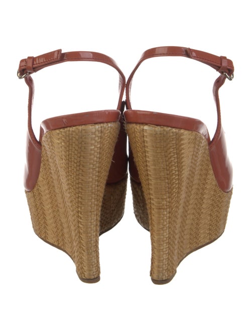 Gucci Hasler Horsebit Accent Patent Leather Slingback Sandals