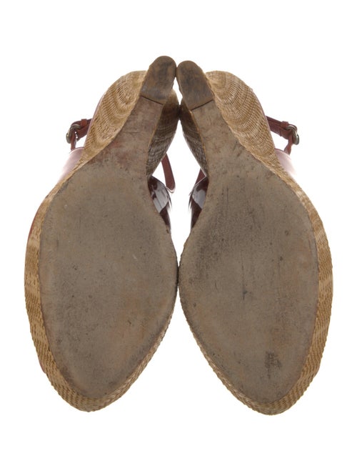 Gucci Hasler Horsebit Accent Patent Leather Slingback Sandals