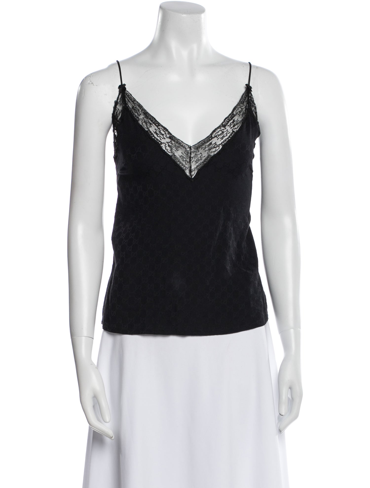 Gucci Silk V-Neck Top