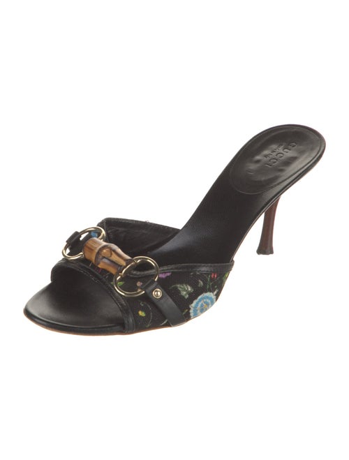Gucci Flora Print Canvas Slides